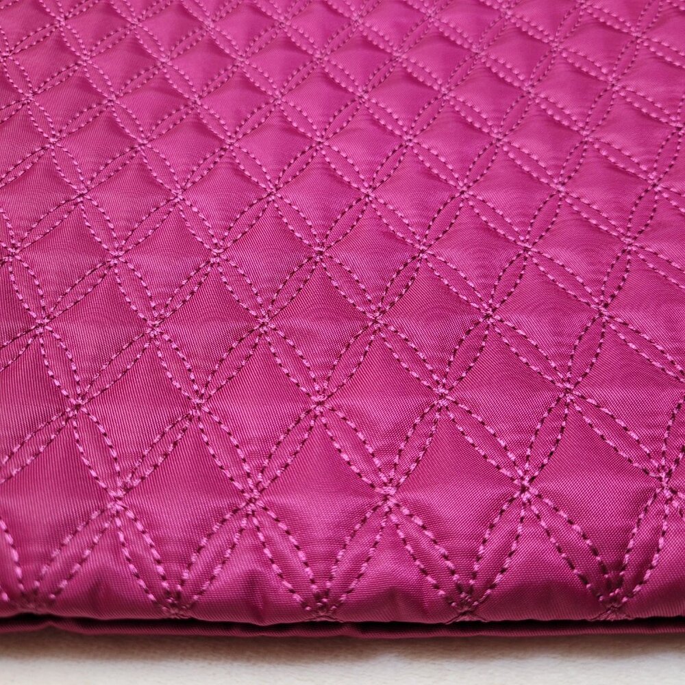Fabletics - Raspberry, Quilted, Drawstring Backpa… - image 3